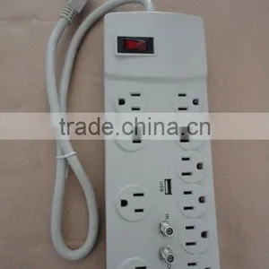 S90094 10 Outlet Power Strip With 2.1A Charging Port thumbnail-1