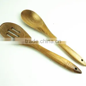22036 High Quality Beech Wood Spoon Slotted Spoon thumbnail-4