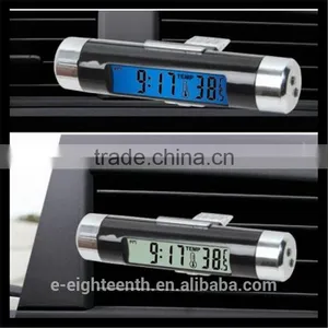 2016 2 in 1 Digital Display LCD Screen Backlight Auto Car Clock Thermometer thumbnail-1