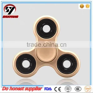 Wholesale OEM Finger Toy Anti Stress Tri Hand Fidget Popular Edc Spinner Toys/ Light Hand Spinner Toys/ Rose Golden Spinner Toy thumbnail-2