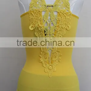 Seamless Ladies Tank Top With Embroidery Butterfly in Back thumbnail-3