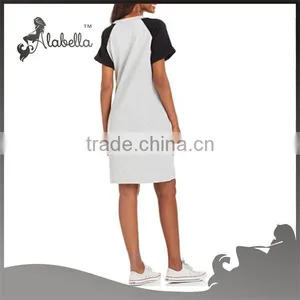 Loose Women 2015 Summer Ladies T-shirt Dress Baseball Wear Sport Dress thumbnail-2