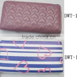 Hot Stripe PU Leather 2016 Lady New Popular Heart Wallet thumbnail-4