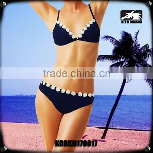 Wholesale Classical Beach Wear Flowers Adorn Glamour Sexy Girls Bikini thumbnail-1