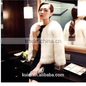 New Fashion 2016 Faux Fox Fur Coat Women Winter Medium Long Luxury Fake Fur Coats Female Jacket Overcoat Mex Mink Coat Ladies thumbnail-1
