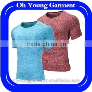 95%polyester 5%spandex Slim Fit Gym Clothing Mens Dri Fit T-shirt Running Tee Shirt Quick Dry Tshirt Onlie Shopping thumbnail-1