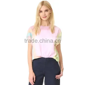 2017 OEM Slouchy Faded Tie-dye Ribbed Neckline Shirt Womens thumbnail-6