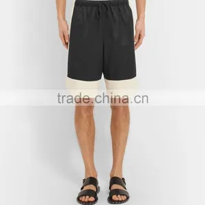High Quality White and Black Satin Gym Training Sports Shorts for Mens thumbnail-2