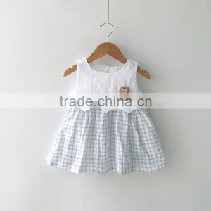 New Style 100% Cotton Sleeveless Wholesale Baby Girl Dress thumbnail-3