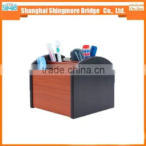 China Shcool Apparatus Supplier Hot Wholesale High Standard MDF Wooden Pen Holder for Office thumbnail-2