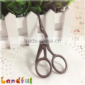 Vintage Fancy Design Thread Embroidery Scissors Bronze Bird Scissors thumbnail-1