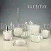Double Walls Transparent Outside White Modern Resin Bathroom Accessories Sets thumbnail-1