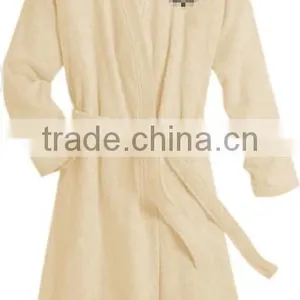 Textile China Factory Microfiber Plain Dyed Kimono Collar Bathrobe thumbnail-5