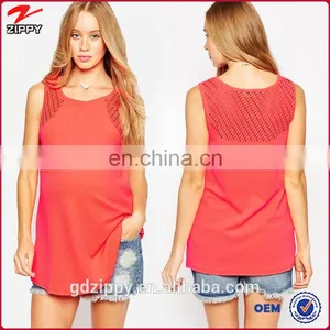 New Arrival Laser Detail Tank Women Fancy Maternity Blouse thumbnail-1