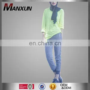 New Colors Hot In Malaysia Muslim Blouse Plus Size Muslimah Knit Blouse thumbnail-1