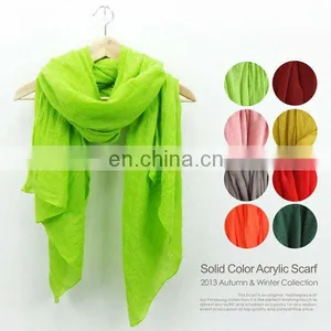 Solid Color Acrylic Scarf thumbnail-1
