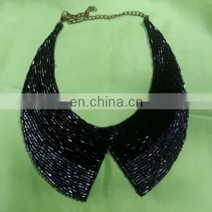 Miyuki Beaded Collar Necklace One of a Kind Original n Unique thumbnail-1