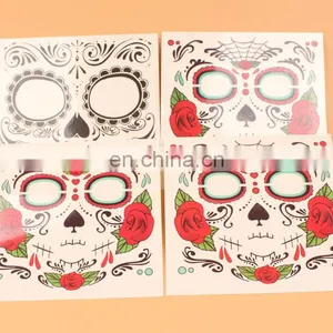 Halloween Decoration Costume Face Tattoo Sticker for Horror Cosplay Halloween Party thumbnail-2