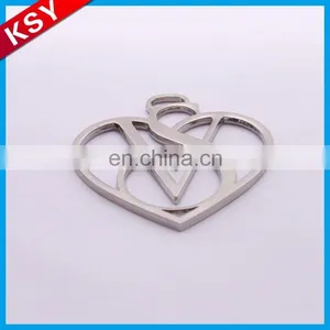 Popular Top Quality Metal Brand Logo Metalic Silver Thread Embroidery Label For Clothing thumbnail-4