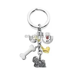 Golden China Supplier Great Quality Rhinestone Alphabet Key Chain ,Volleyball Skull Keychain thumbnail-4