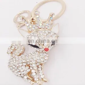 Customized Lovely Fox Shaped Metal Keychain For Bag Pendant thumbnail-1