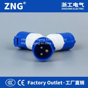 Industrial Plug and Socket 2-way Spilt 16A3P, 220V Y-type Male Female Industrial Plug and Socket thumbnail-3