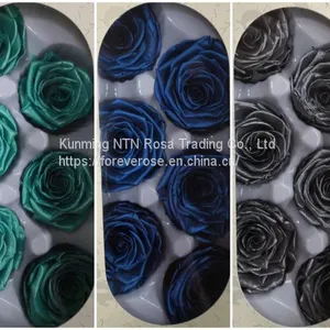 Wholesale Preseved Metallic Rose Flowers for Home Wedding Decor thumbnail-1