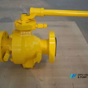 API6D Cast Steel Body WCB or CF8 Flange Trunnion Ball Valve thumbnail-5
