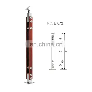 China Inox 304 316 Stainless Steel PVC Wood Staircase Handrail Balustrade,stairs Railing Posts thumbnail-7