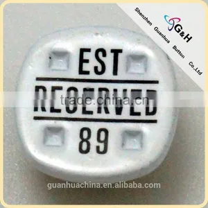 White Painting Alloy Jeans Button thumbnail-1