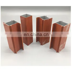 Wood Grain Powder Coating Aluminum Channel Aluminium Profile Cover thumbnail-5