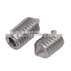 Stainless Steel DIN913 DIN914 DIN915 DIN916 Dog Point Grub Screw Hex Socket Set Screw With Cone Point thumbnail-1