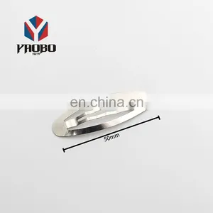 Fashion High Quality Metal Oval Hair Snap Clip thumbnail-5
