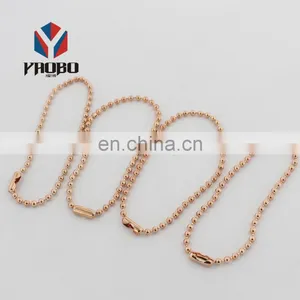 Papular High Quality Metal Faceted Ball Chain Gold Color Necklace thumbnail-3