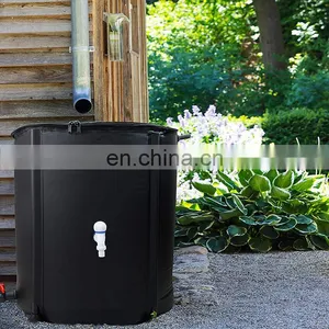 55 Gallon Green Plastic Pvc Tarpaulin Rain Barrel Watering System With Accessories thumbnail-2