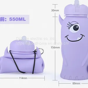 Sports Water Cup Student Portable Summer Silicone Leak Proof Water Bottle Children's Water Bottle Cup（Wechat:13510231336） thumbnail-3