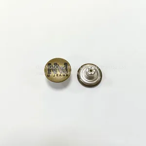 2023 Customized Wholesale Plating Brass Cowboy Button Jeans Buttons for Jeans Clothing thumbnail-3