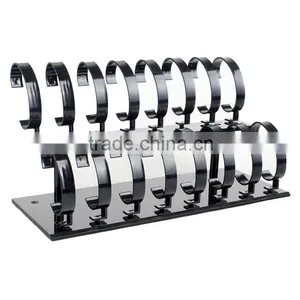 Double-Layer Black Acrylic Watch Display Stand C Clip Watch Display Rack Holder Quality Choice thumbnail-2