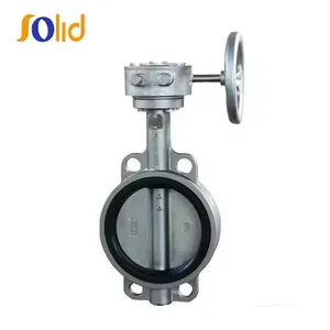API Carbon Steel Stainless Steel Disc PTFE Seat Handles Manual Wafer Butterfly Valve thumbnail-1