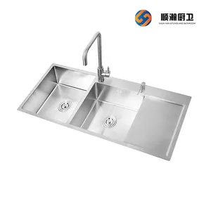 Single Step Stainless Steel Sink With Plate Kitchen Sinks thumbnail-1