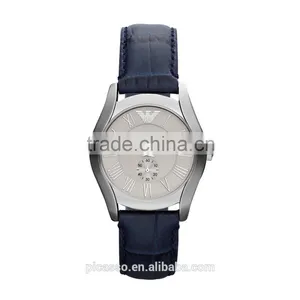 Leather Strap, Silver Dial, Quartz Movement WATCH AR1688 thumbnail-1