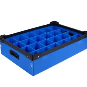 Versatile PP Corrugated Foldable Storage Bin With Divider Panel thumbnail-1
