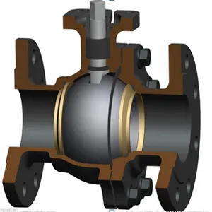 3-Way Flanged Ball Valve With Electric Actuator for Process Control Systems thumbnail-3