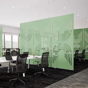 Sound Absorbing PET Felt Acoustic Hanging Screen Modern Desk Divider for Office and Living Room Partition thumbnail-3