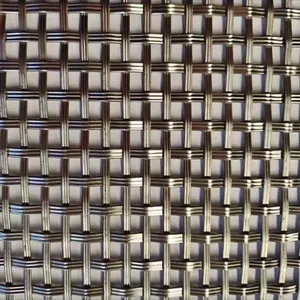 Custom-designed Metal Mesh Grille, SS304 Decorative Corrugated Woven Wire Mesh, Suitable for Furniture Inserts and Wardrobe Panels thumbnail-2
