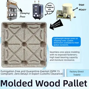 Eco-friendly, Recyclable Molded Wood Pallets — Compliant With European and American Standards — Hassle-Free Export thumbnail-1
