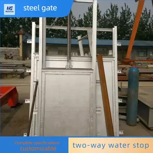 Steel Plane Gate, Stainless Steel Gate and Mechanism Integrated Design, Water Retaining Gate for River and Reservoir thumbnail-1