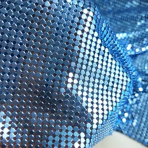 Soft Flexible Aluminum Wire Cloth Chainmail Mesh Fabric Curtain Screen Application Metal Sequin Woven Technique Bending Cutting thumbnail-3