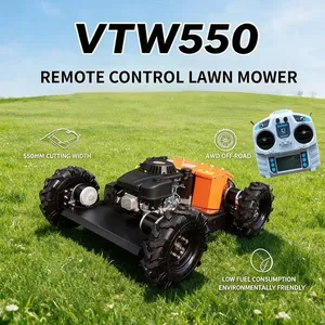 Robotic Cutter Grass VTW550‑90 RC Land Mower Wheeled Remote Gas Mower Multi‑Purpose For Farm Greenhouse Grass Cutting thumbnail-3
