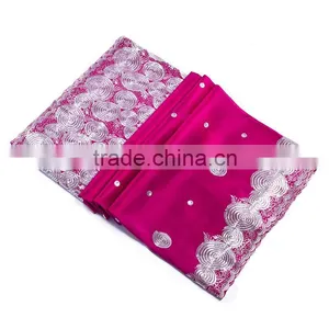 Mitaloo George Lace African Raw Silk George Fabric for Cloth and Party Dress MGP1004 thumbnail-2